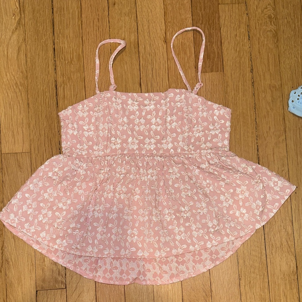 Pink Floral Women's Blouse